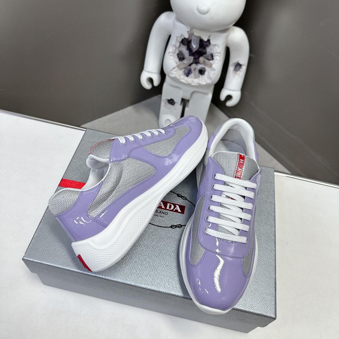 Prada America's Cup Biker Fabric Sneakers - FashionPlug