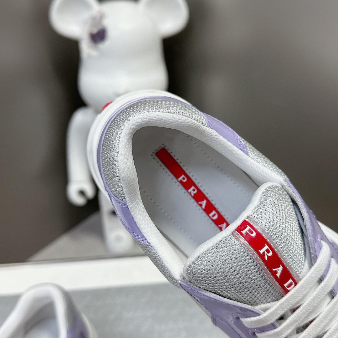 Prada America's Cup Biker Fabric Sneakers - FashionPlug