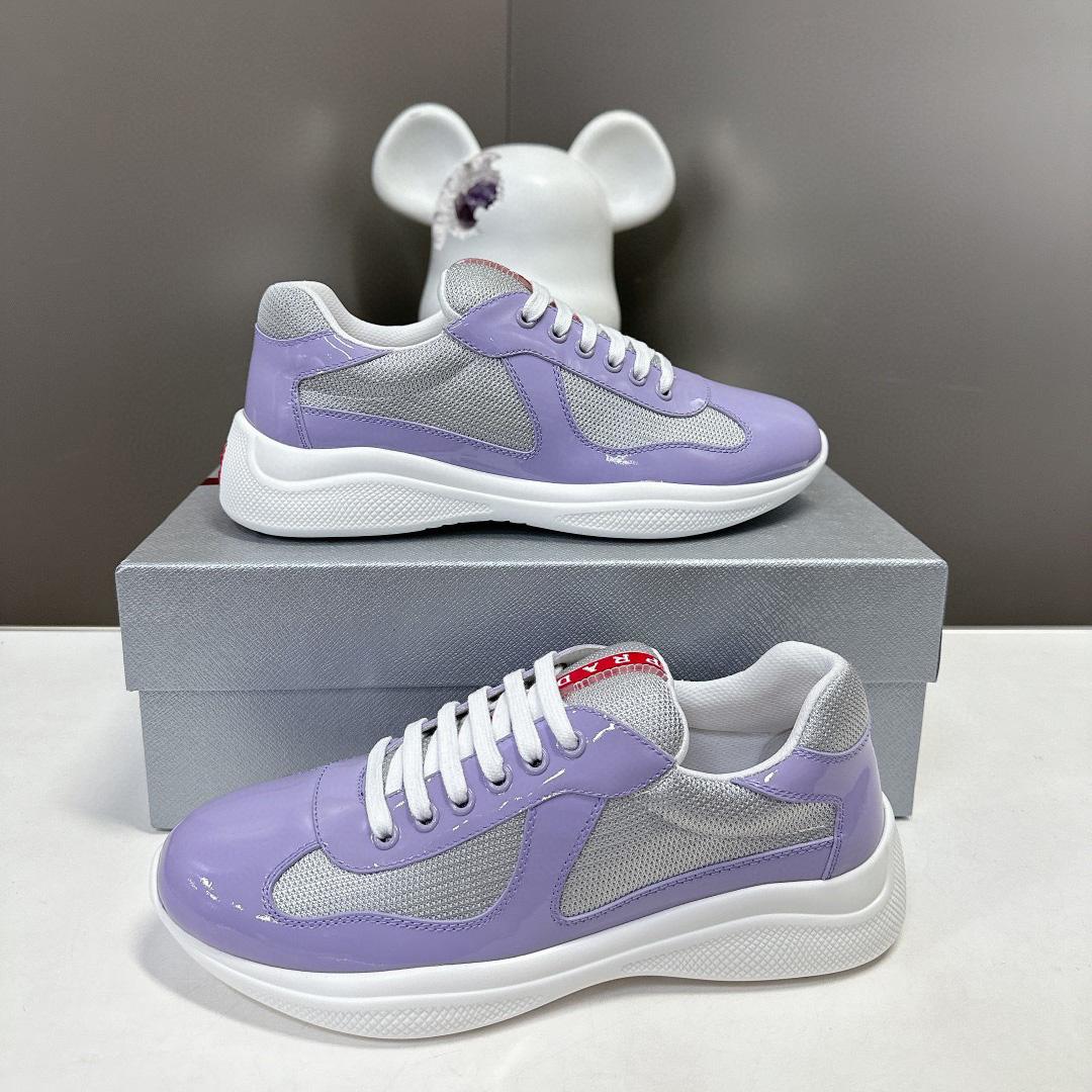 Prada America's Cup Biker Fabric Sneakers - FashionPlug