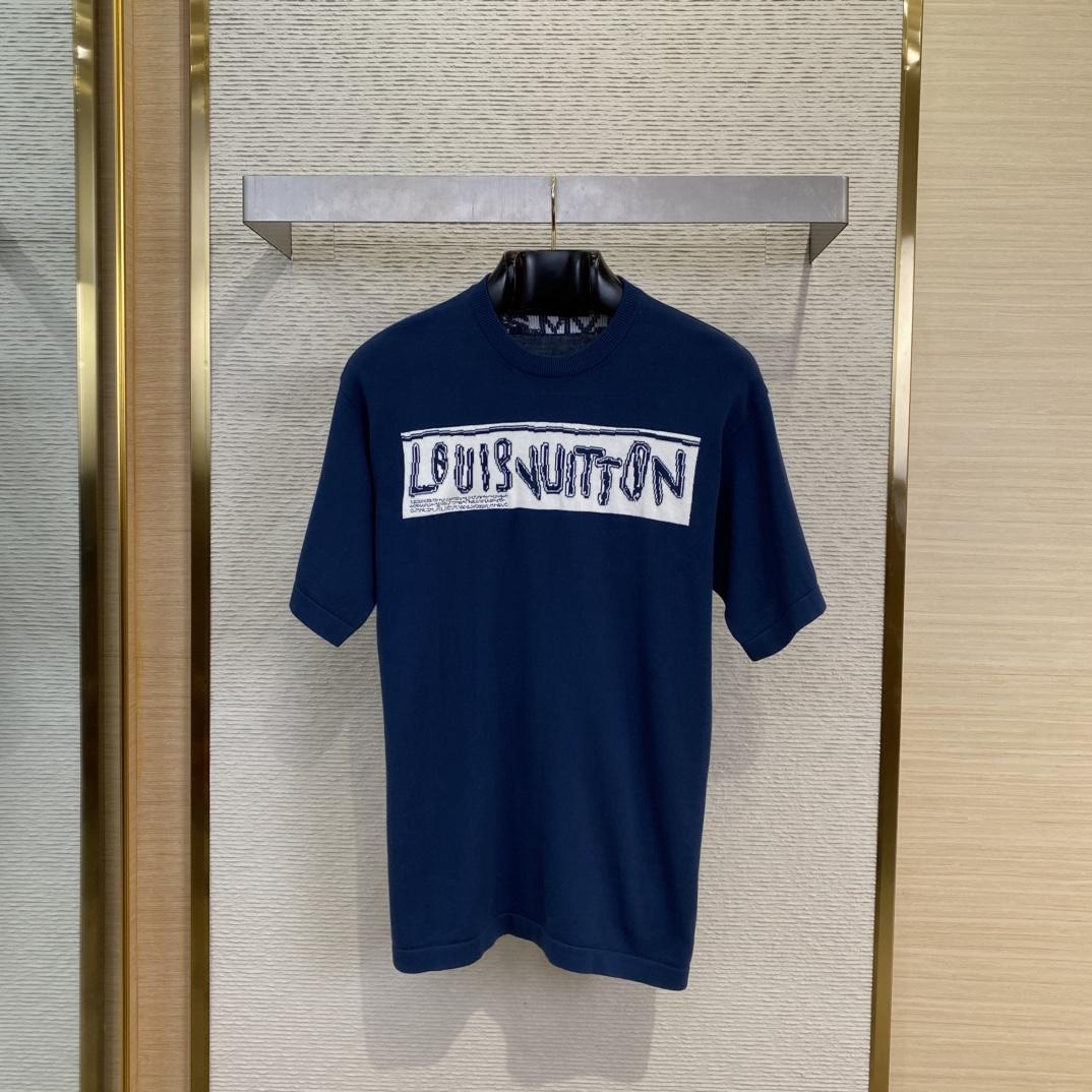 Louis Vuitton Short-Sleeved Cotton Crewneck   - FashionPlug