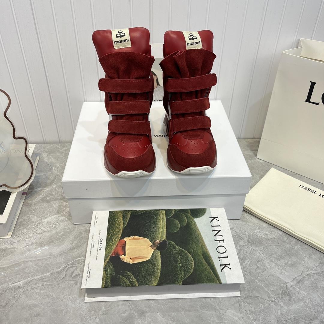 Isabel Marant Balskee High-Top Wedge Sneakers  - FashionPlug
