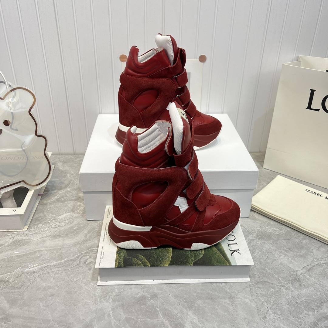 Isabel Marant Balskee High-Top Wedge Sneakers  - FashionPlug