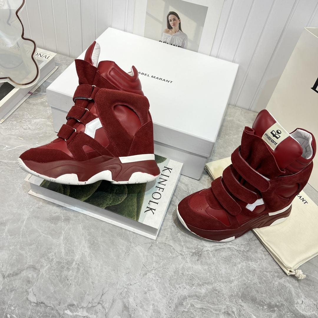 Isabel Marant Balskee High-Top Wedge Sneakers  - FashionPlug