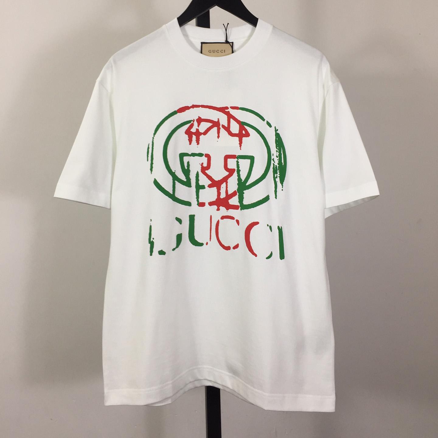 Gucci Printed Cotton Jersey T-shirt - FashionPlug