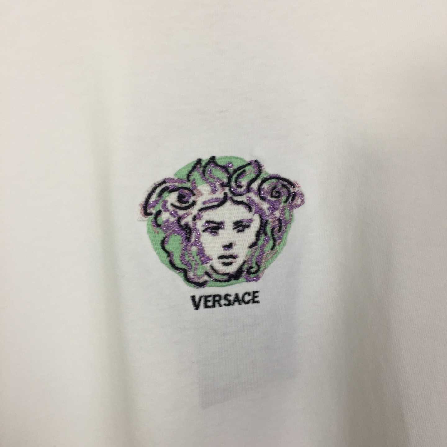 Versace Medusa Cotton T-shirt With Embroidery - FashionPlug