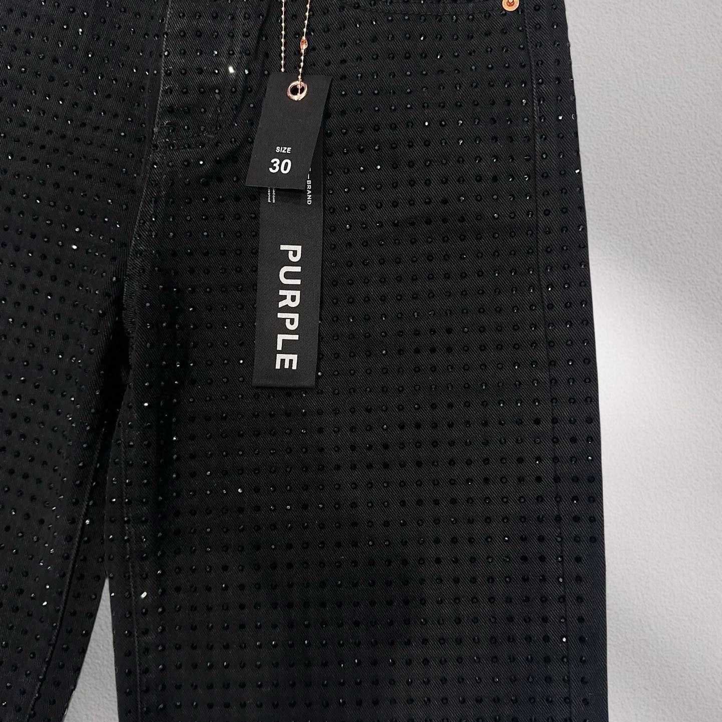 Purple-Brand Denim Shorts    6023-1 - FashionPlug