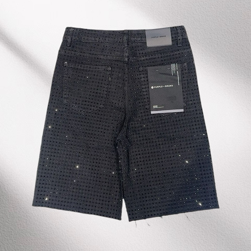 Purple-Brand Denim Shorts    6023-1 - FashionPlug