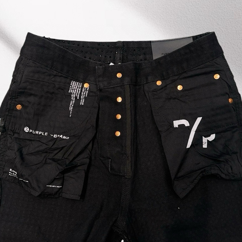 Purple-Brand Denim Shorts    6023-1 - FashionPlug