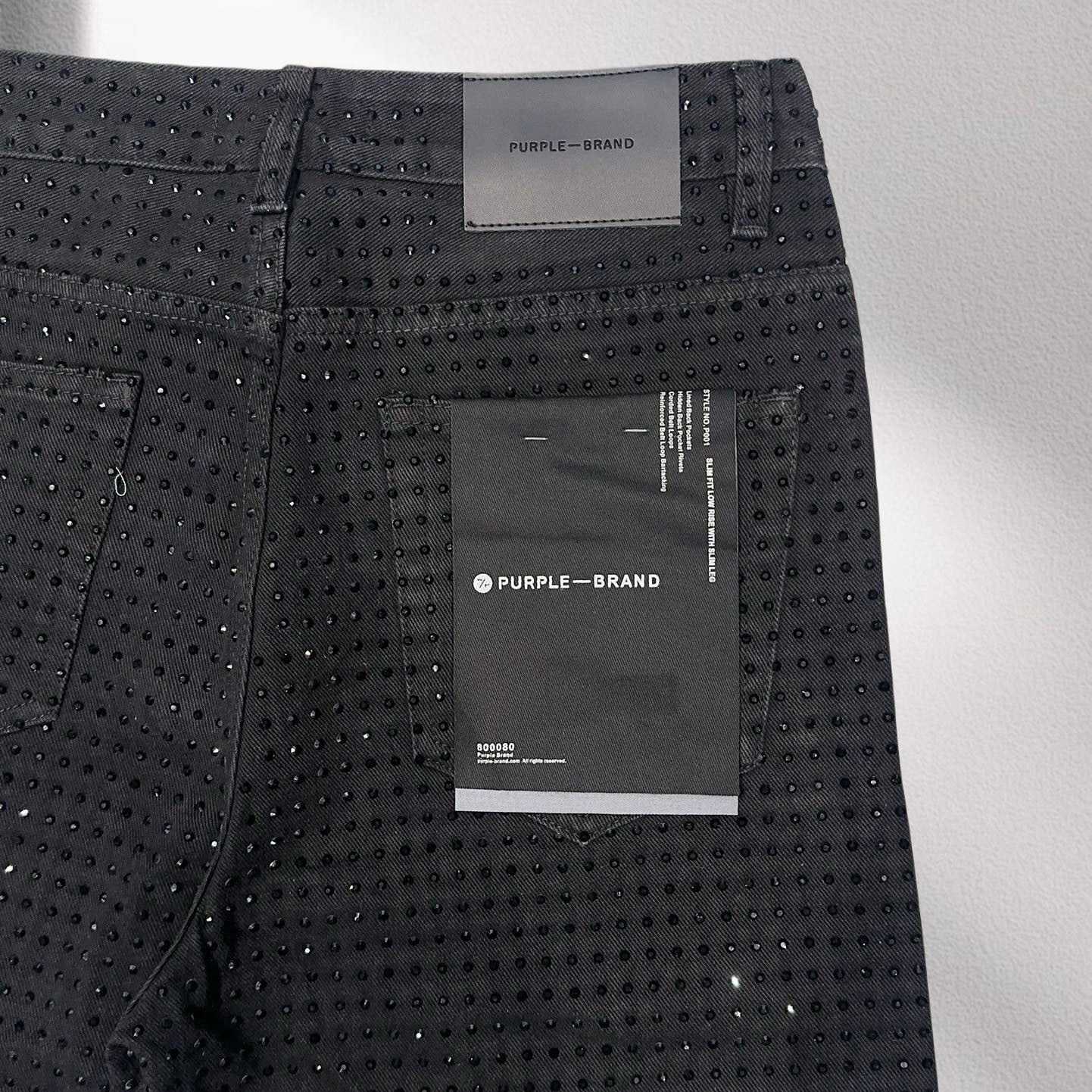 Purple-Brand Denim Shorts    6023-1 - FashionPlug
