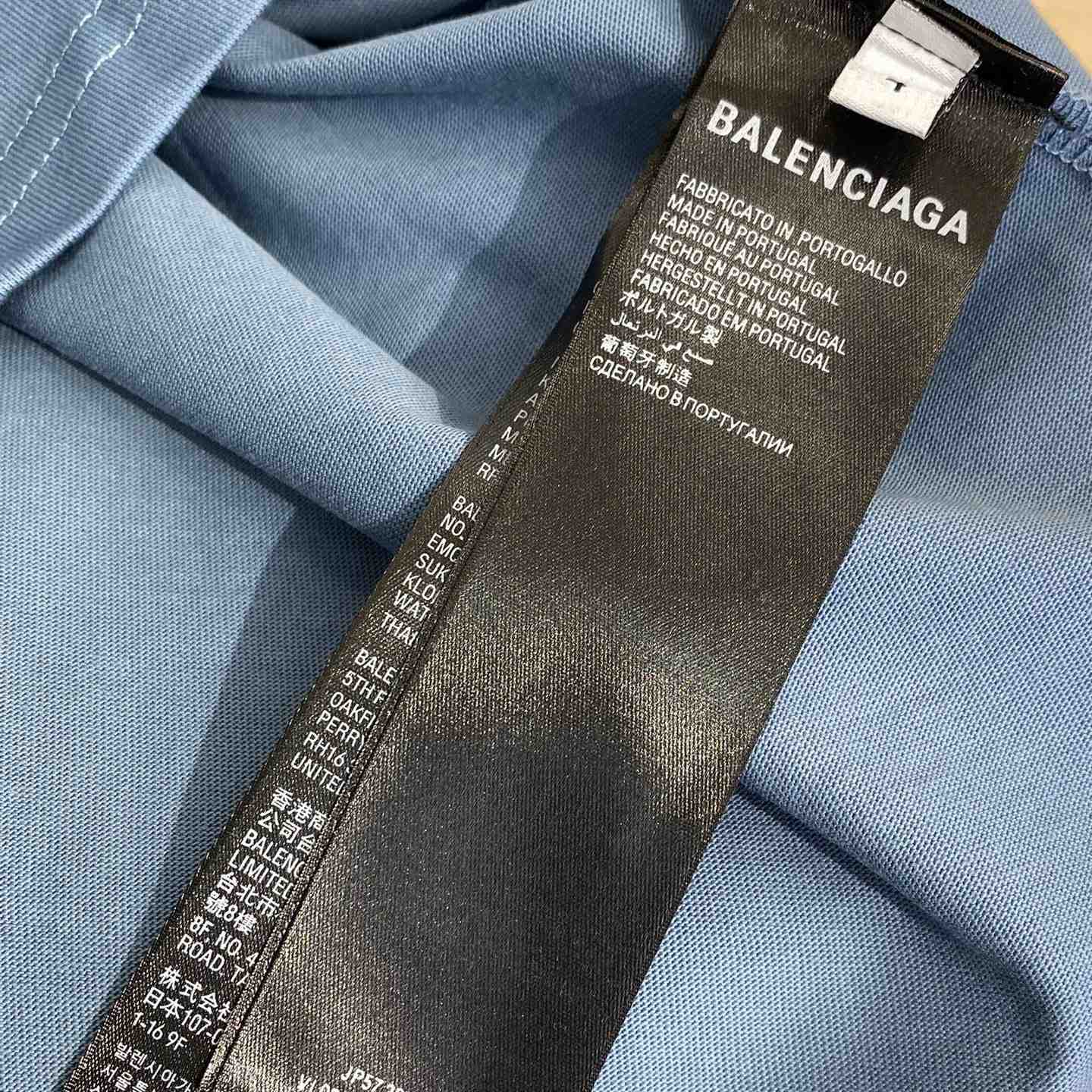 Balenciaga Taped Balenciaga Back T-Shirt Medium Fit In Black - FashionPlug