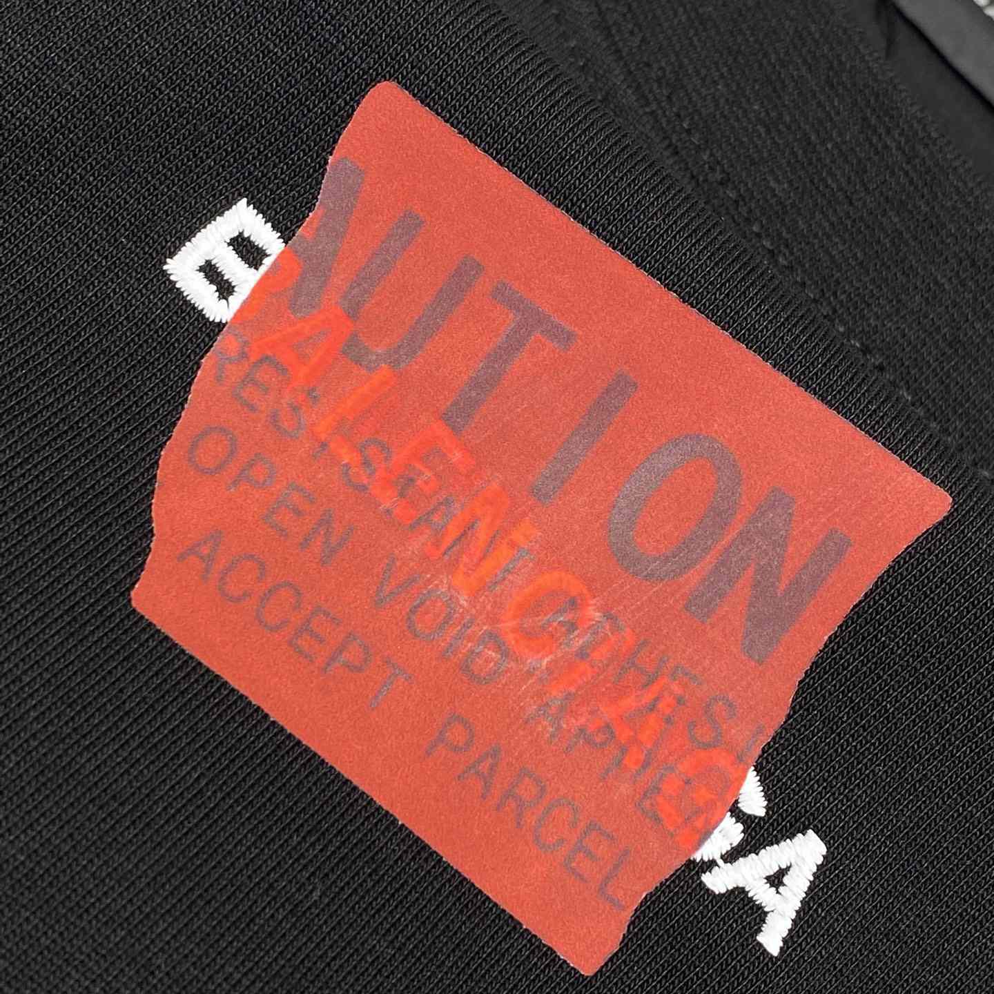 Balenciaga Taped Balenciaga Back T-Shirt Medium Fit In Black - FashionPlug