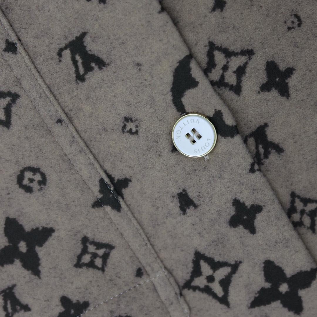 Louis Vuitton Monogram Double Face Wool, Silk And Cashmere-Blend Overshirt  1AFYF5 - FashionPlug