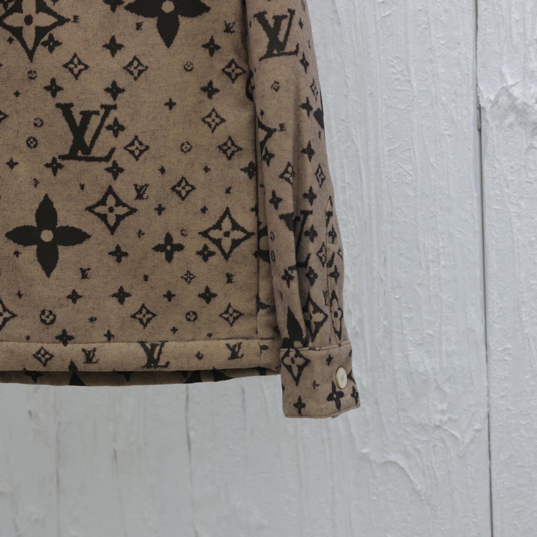 Louis Vuitton Monogram Double Face Wool, Silk And Cashmere-Blend Overshirt  1AFYF5 - FashionPlug