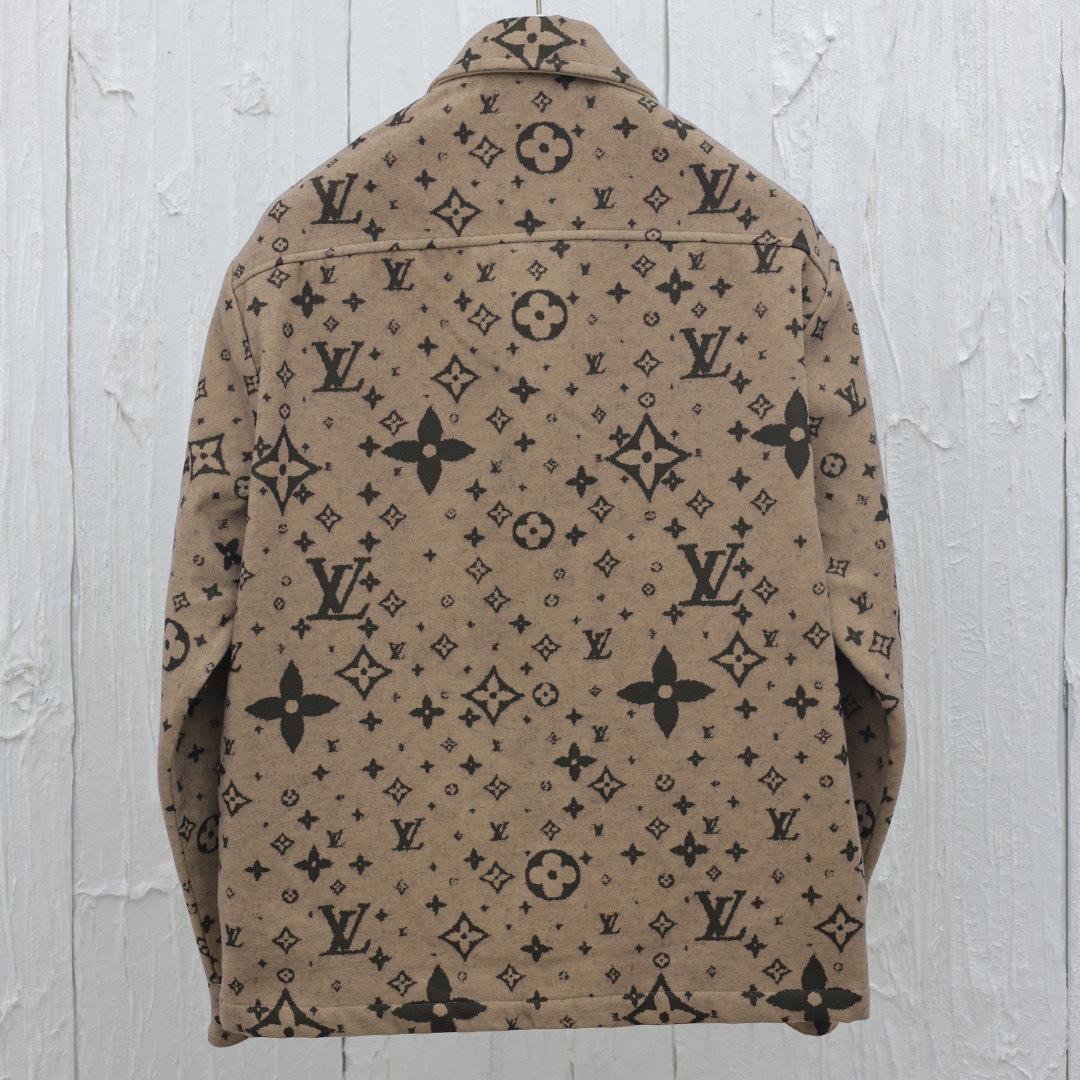Louis Vuitton Monogram Double Face Wool, Silk And Cashmere-Blend Overshirt  1AFYF5 - FashionPlug