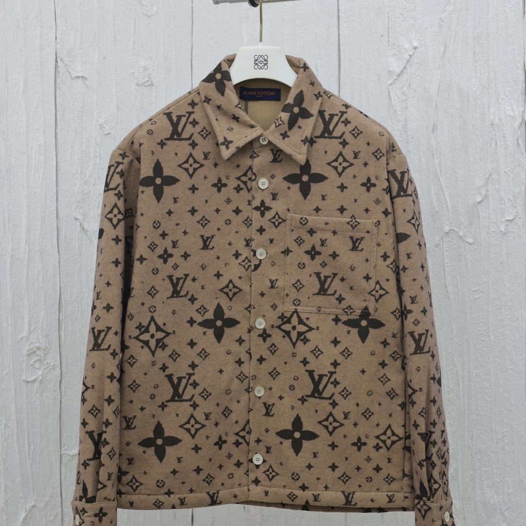 Louis Vuitton Monogram Double Face Wool, Silk And Cashmere-Blend Overshirt  1AFYF5 - FashionPlug