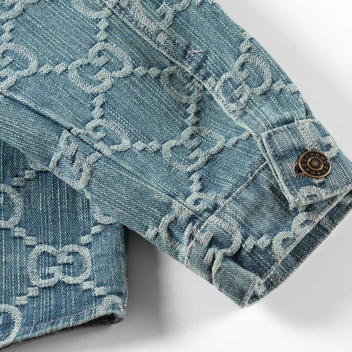 Gucci GG Monogram Denim Shirt - FashionPlug