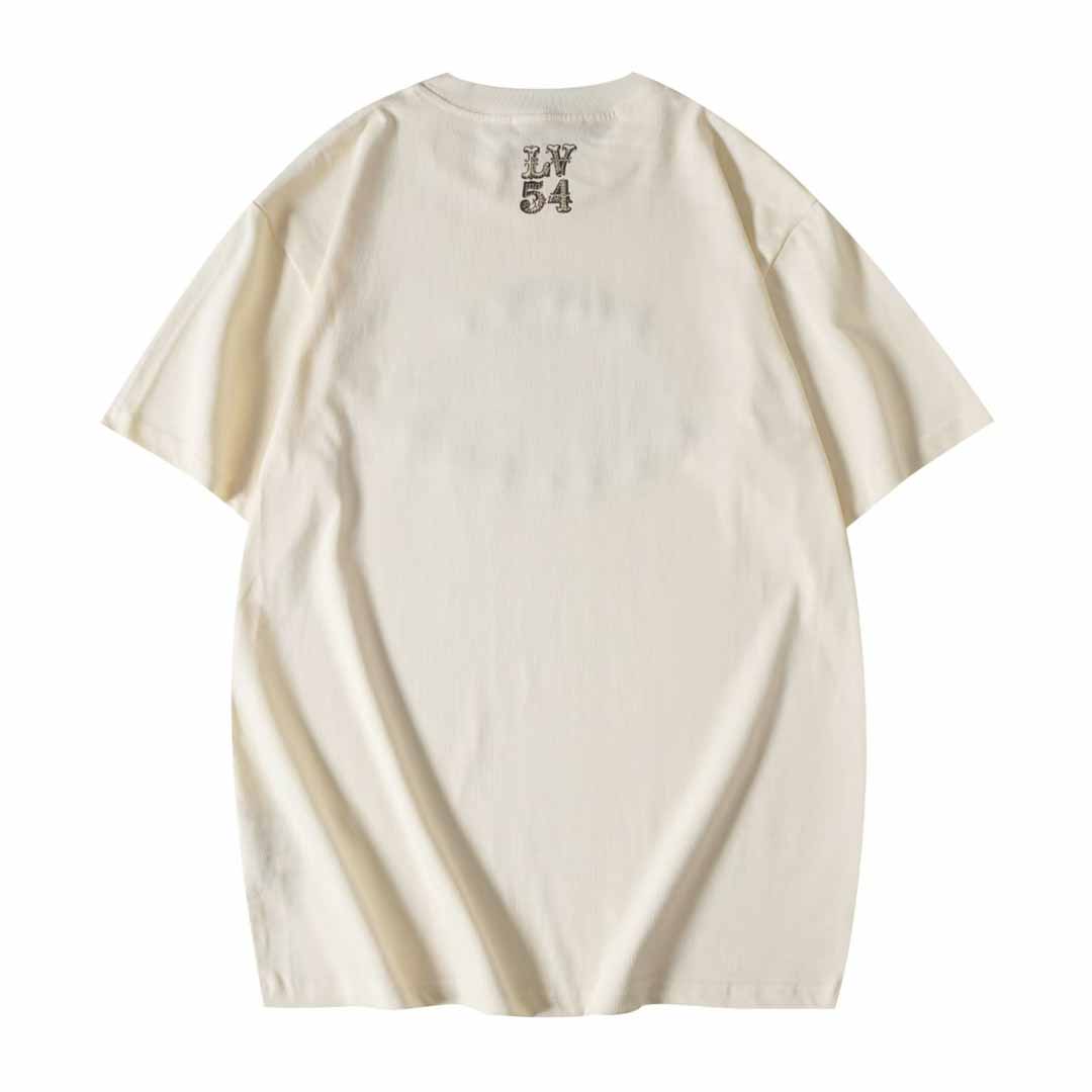 Louis Vuitton Graphic Cotton And Linen-Blend T-Shirt     1AFWUV - FashionPlug