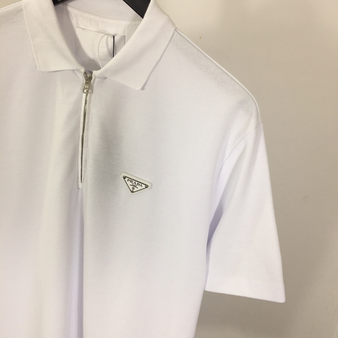 Prada Piqué Polo Shirt - FashionPlug