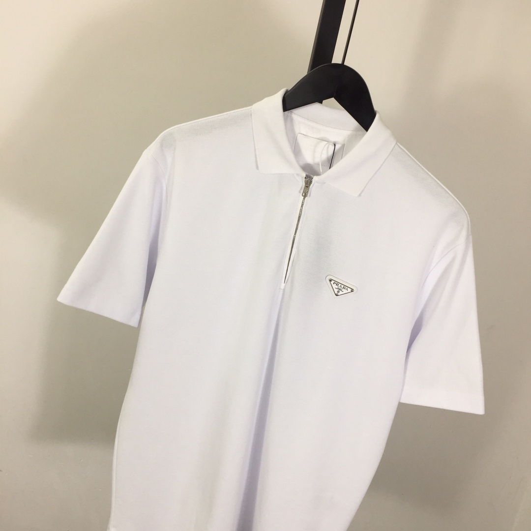 Prada Piqué Polo Shirt - FashionPlug