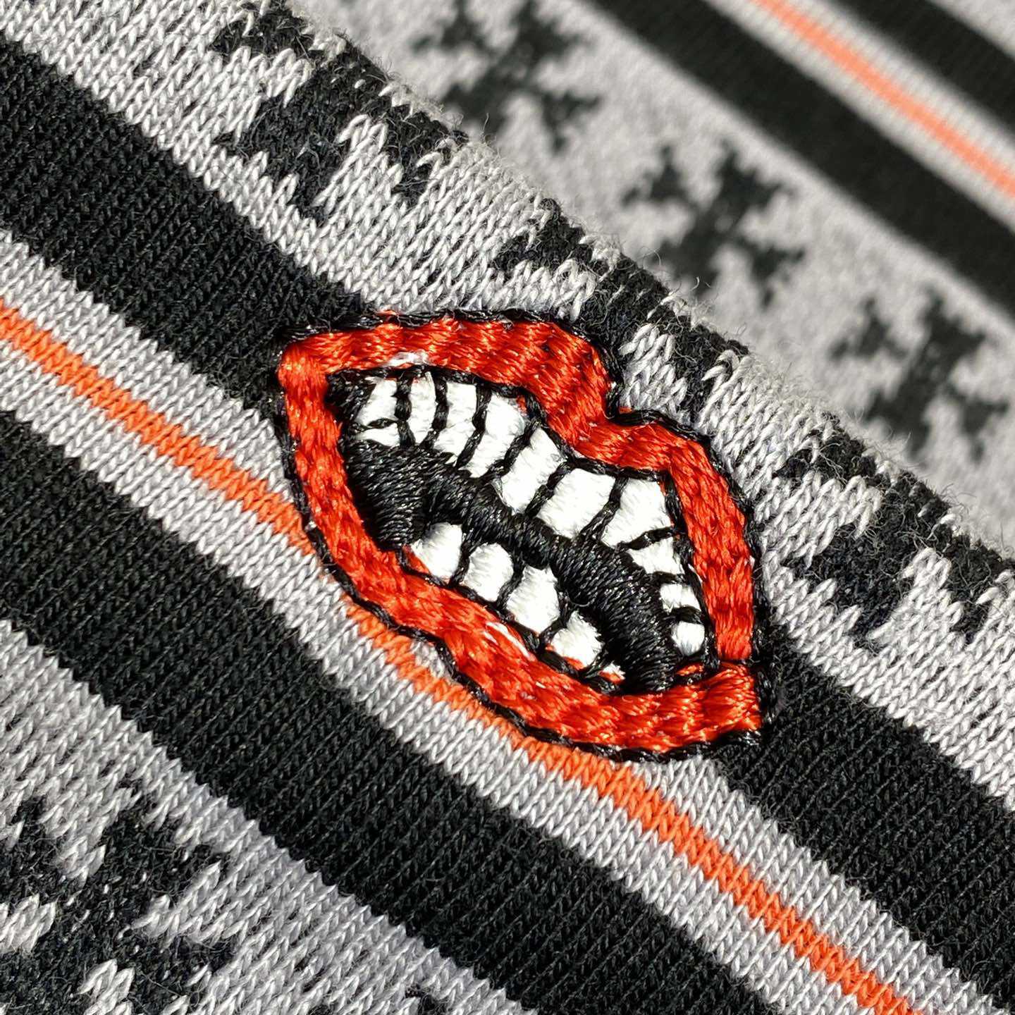 Chrome Hearts Script Logo Stripe Short Sleeve Tee - FashionPlug