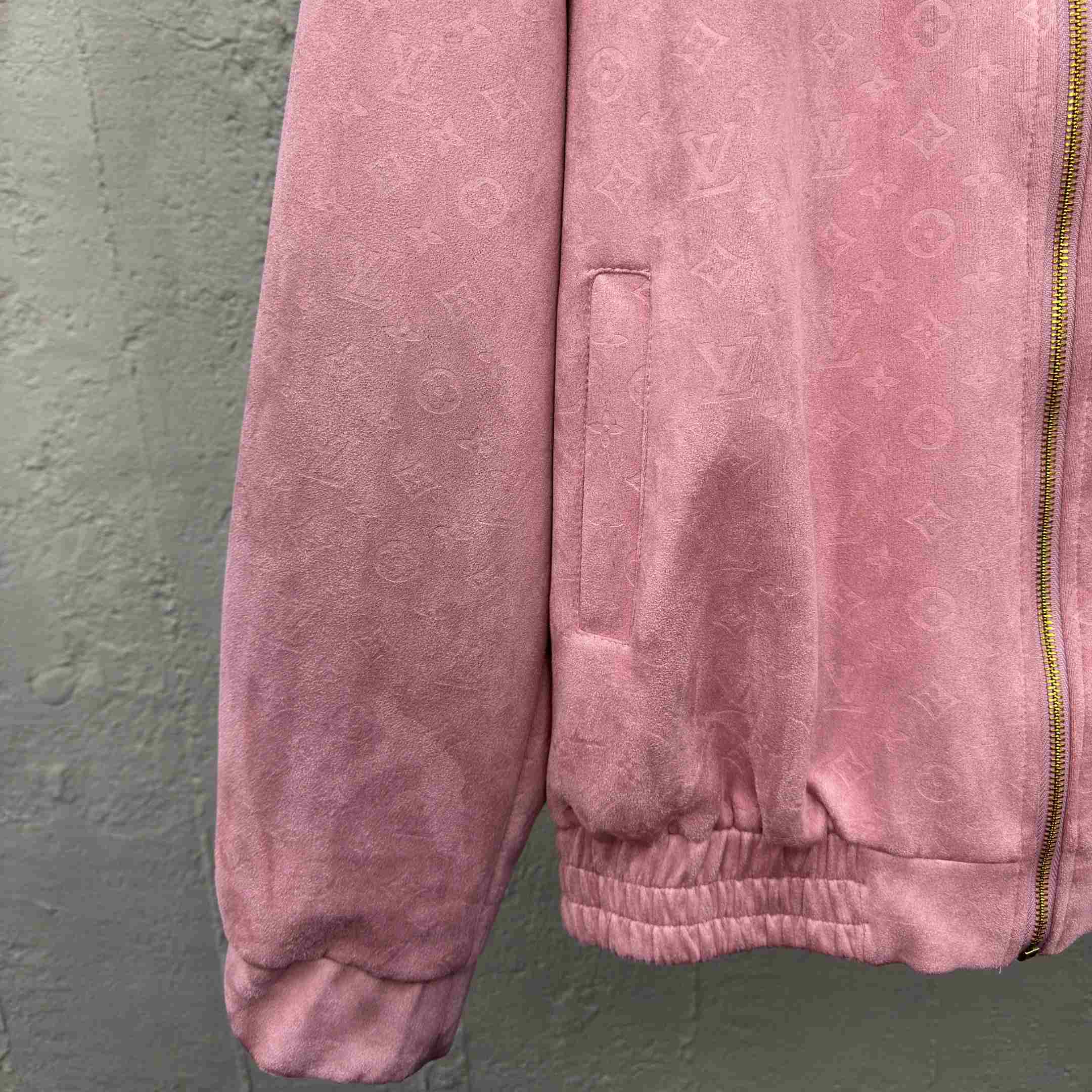 Louis Vuitton Monogram Debossed Leather Tracksuit Jacket   1AHBU4 - FashionPlug