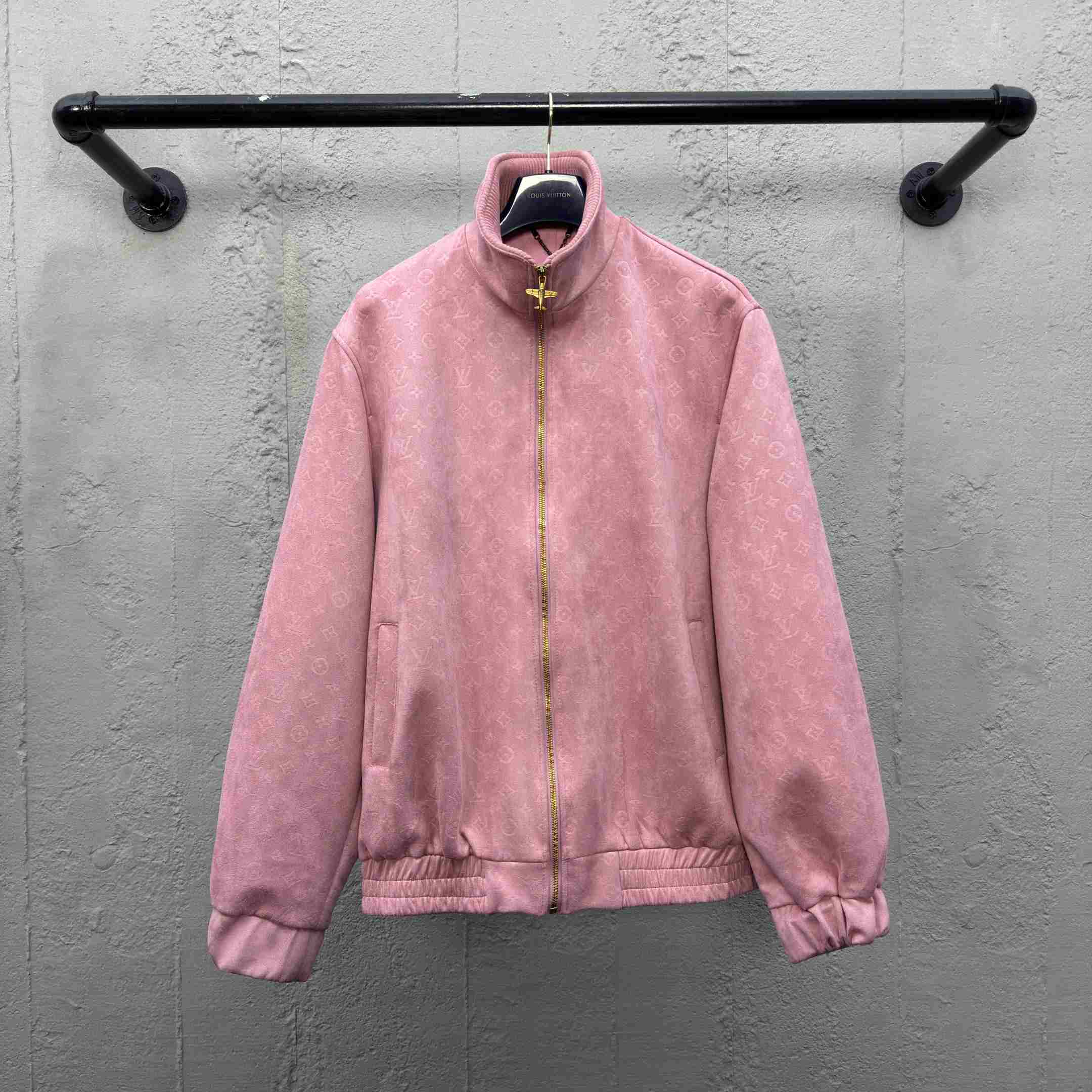 Louis Vuitton Monogram Debossed Leather Tracksuit Jacket   1AHBU4 - FashionPlug