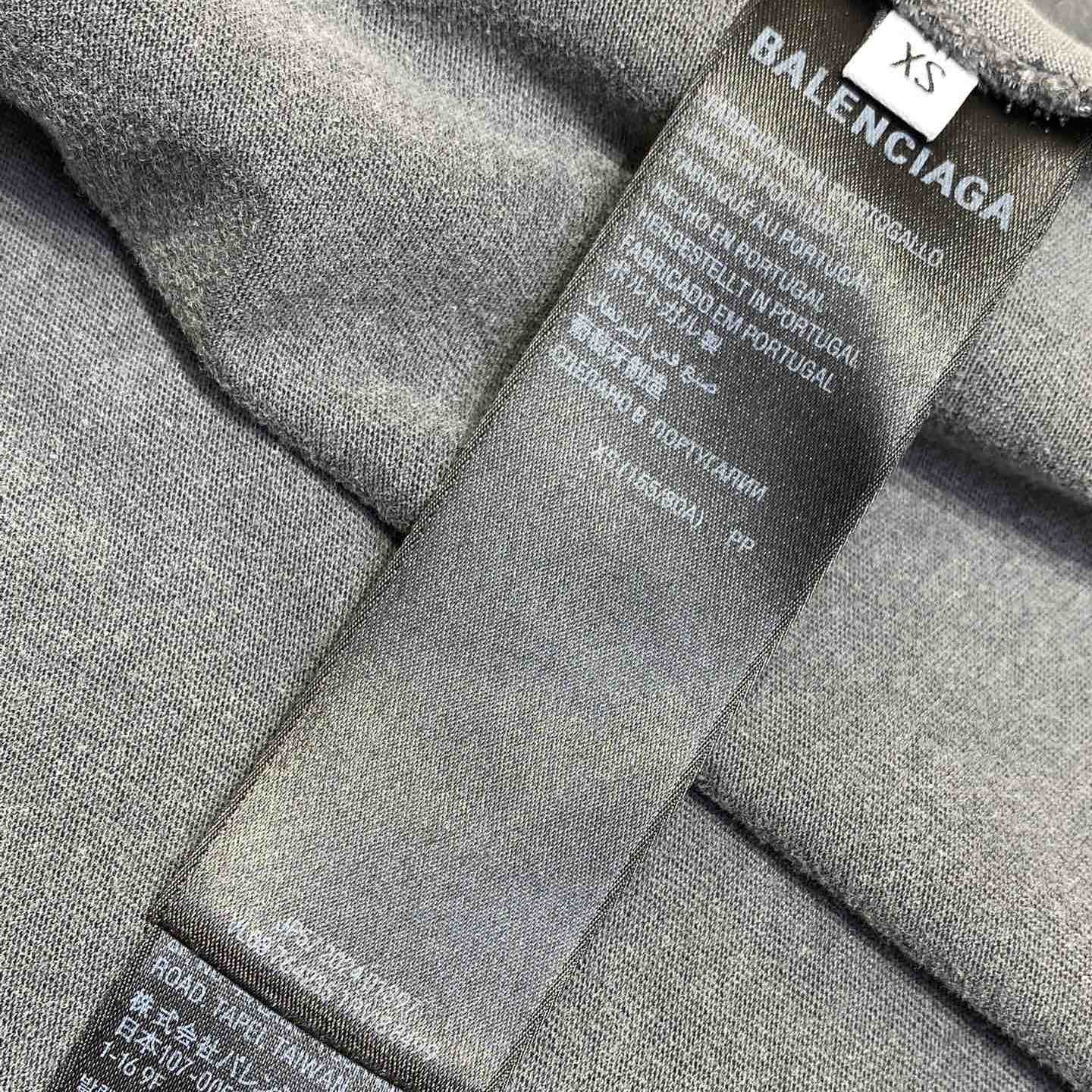 Balenciaga Back T-Shirt Medium Fit In Grey - FashionPlug