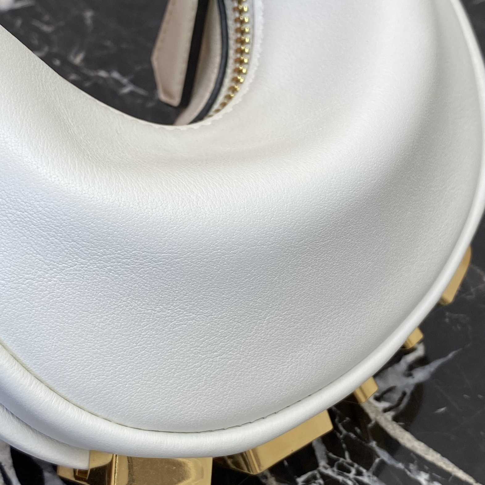 Fendi Fendigraphy Mini White Leather Mini Bag - FashionPlug