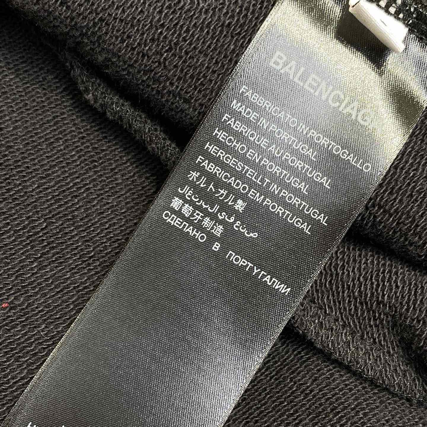 Balenciaga Taped Balenciaga Back Shorts In Faded Black - FashionPlug