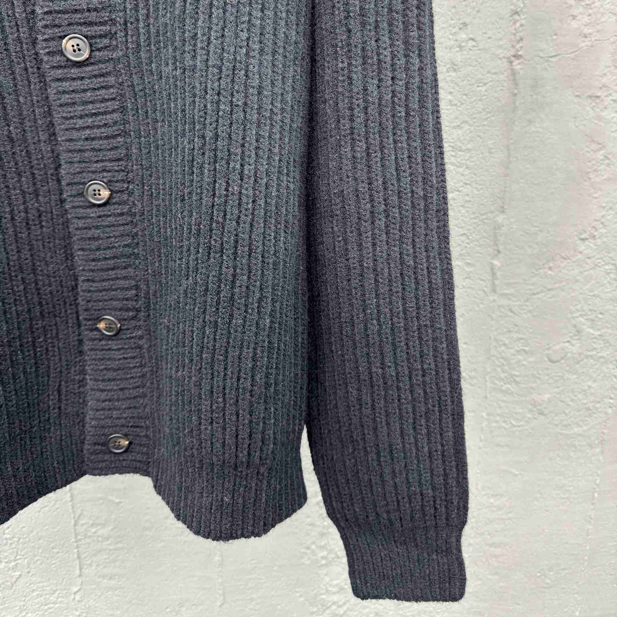 Prada Cashgora Button-Up Ribbed-Knitted Cardigan - FashionPlug