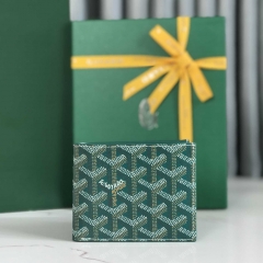 Goyard Short 8 Card Slots Billfold Wallet Green - FashionPlug
