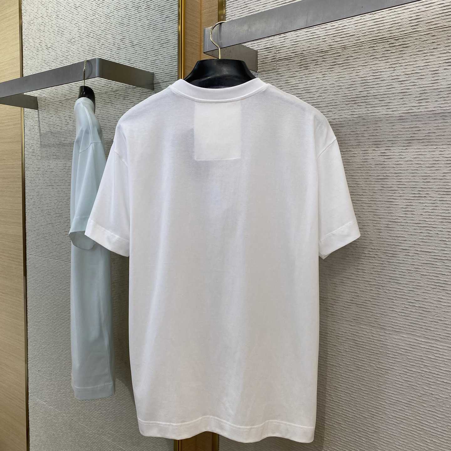Givenchy T-shirt In Cotton With HG Embroidery - FashionPlug
