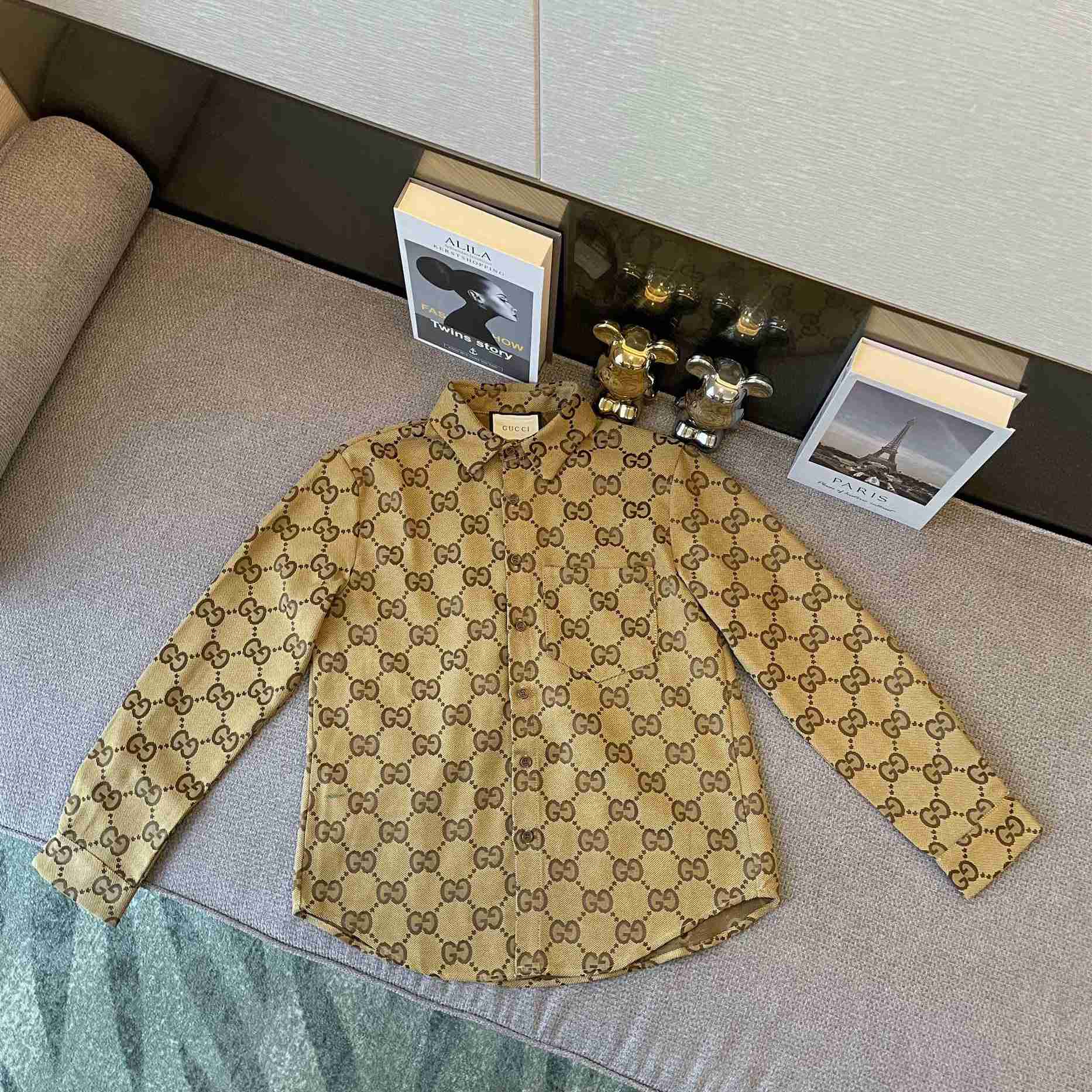 Gucci Maxi GG canvas shirt - FashionPlug