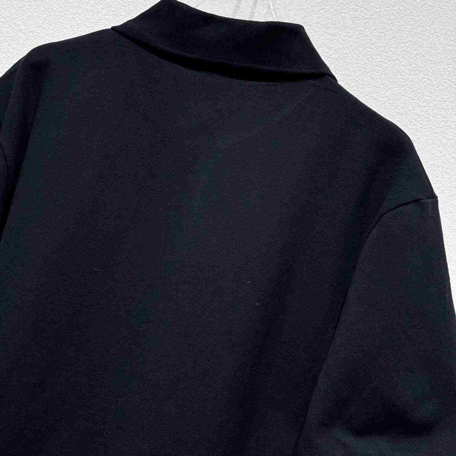 Saint Laurent Cassandre Polo Shirt In Striped Pique - FashionPlug