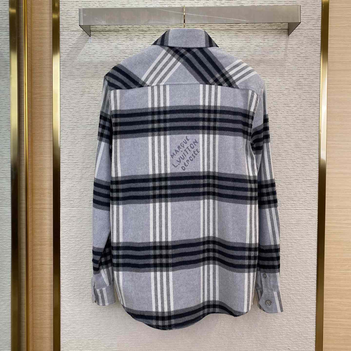 Louis Vuitton Long-Sleeved Cotton Flannel Shirt  1AFXST - FashionPlug