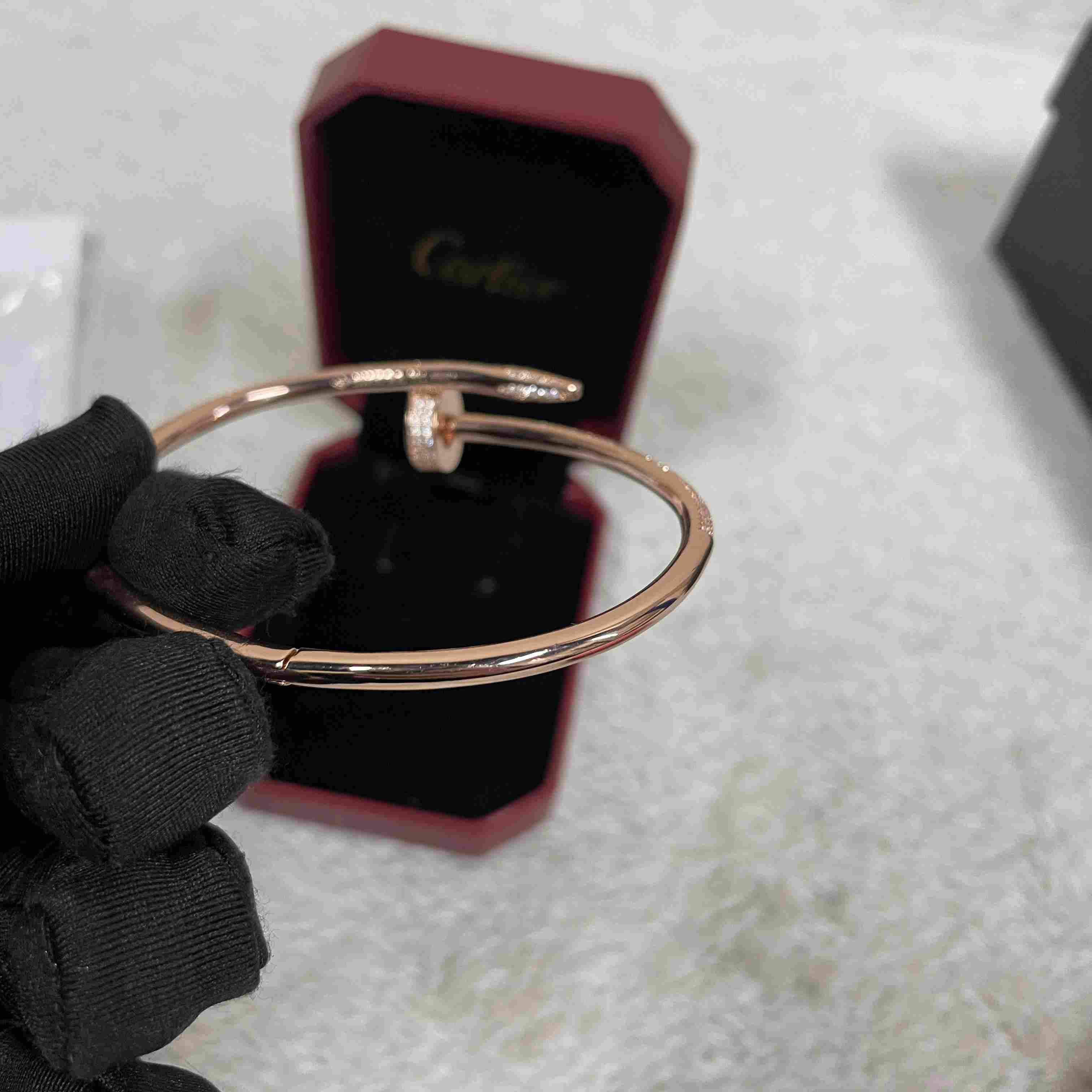 Cartier Juste un Clou Diamond Bracelets Rose Gold - FashionPlug