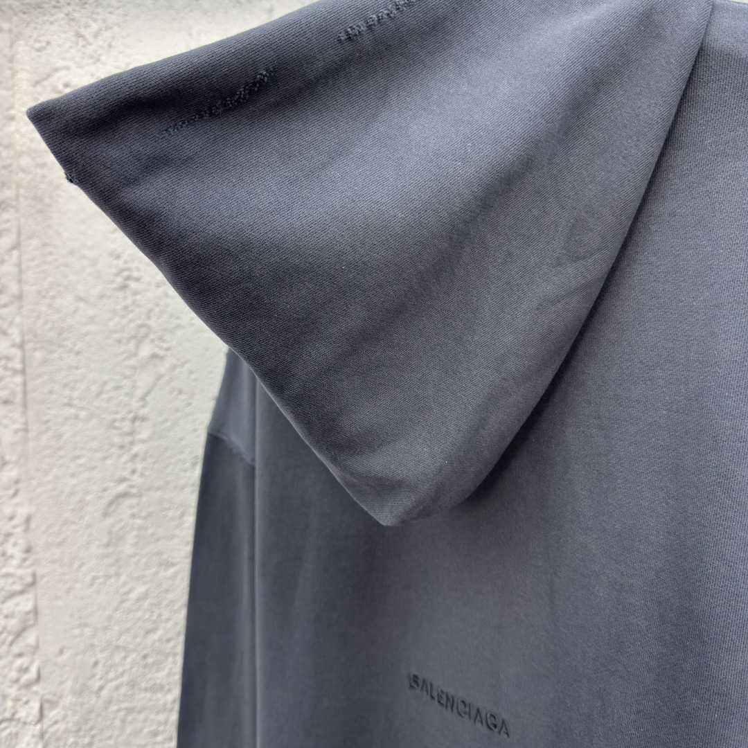 Balenciaga Paris Liberty Distressed Hoodie - FashionPlug
