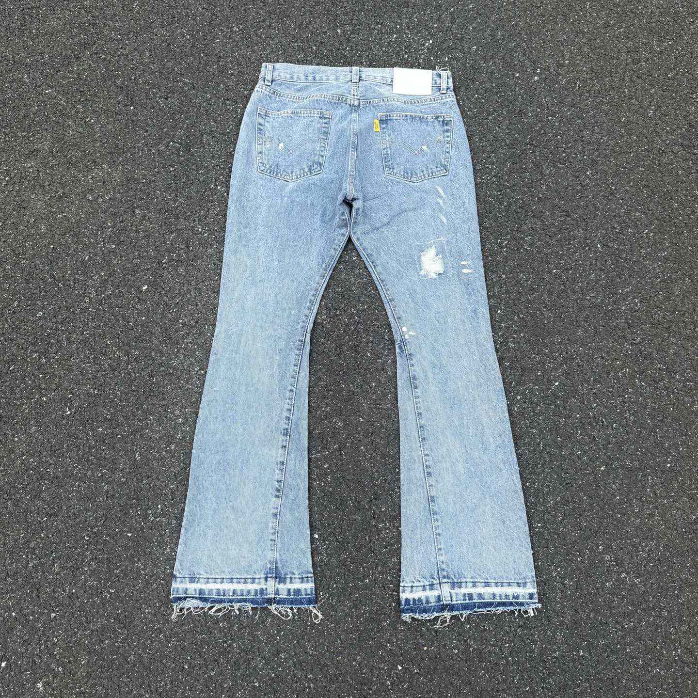 Gallery Dept. Ripped Denim Flared Pants - FashionPlug