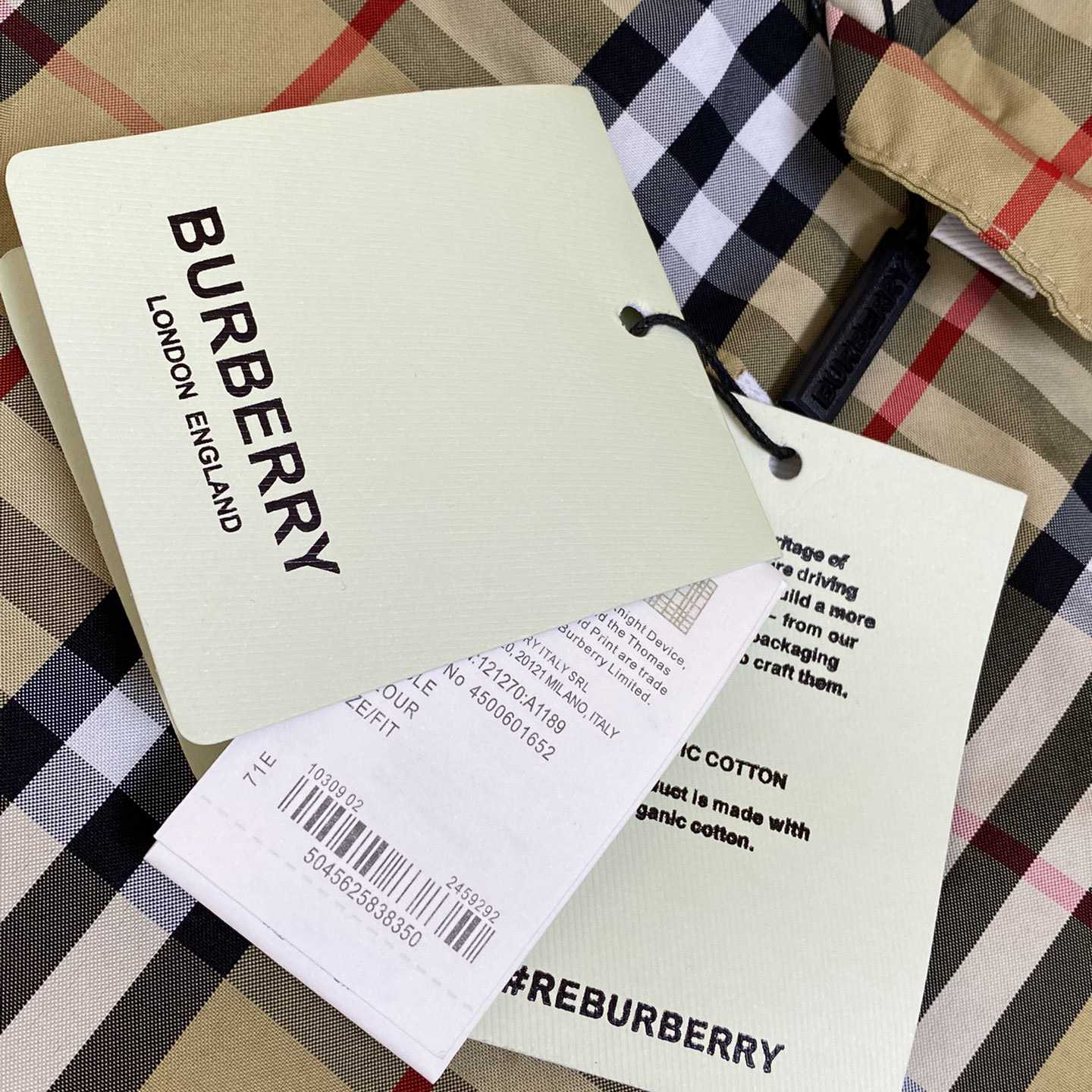 Burberry Sliced Check Hooded Jacket - FashionPlug