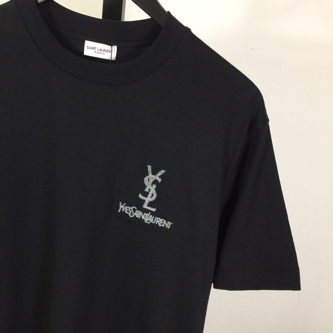Saint Laurent Cotton-jersey T-shirt  - FashionPlug