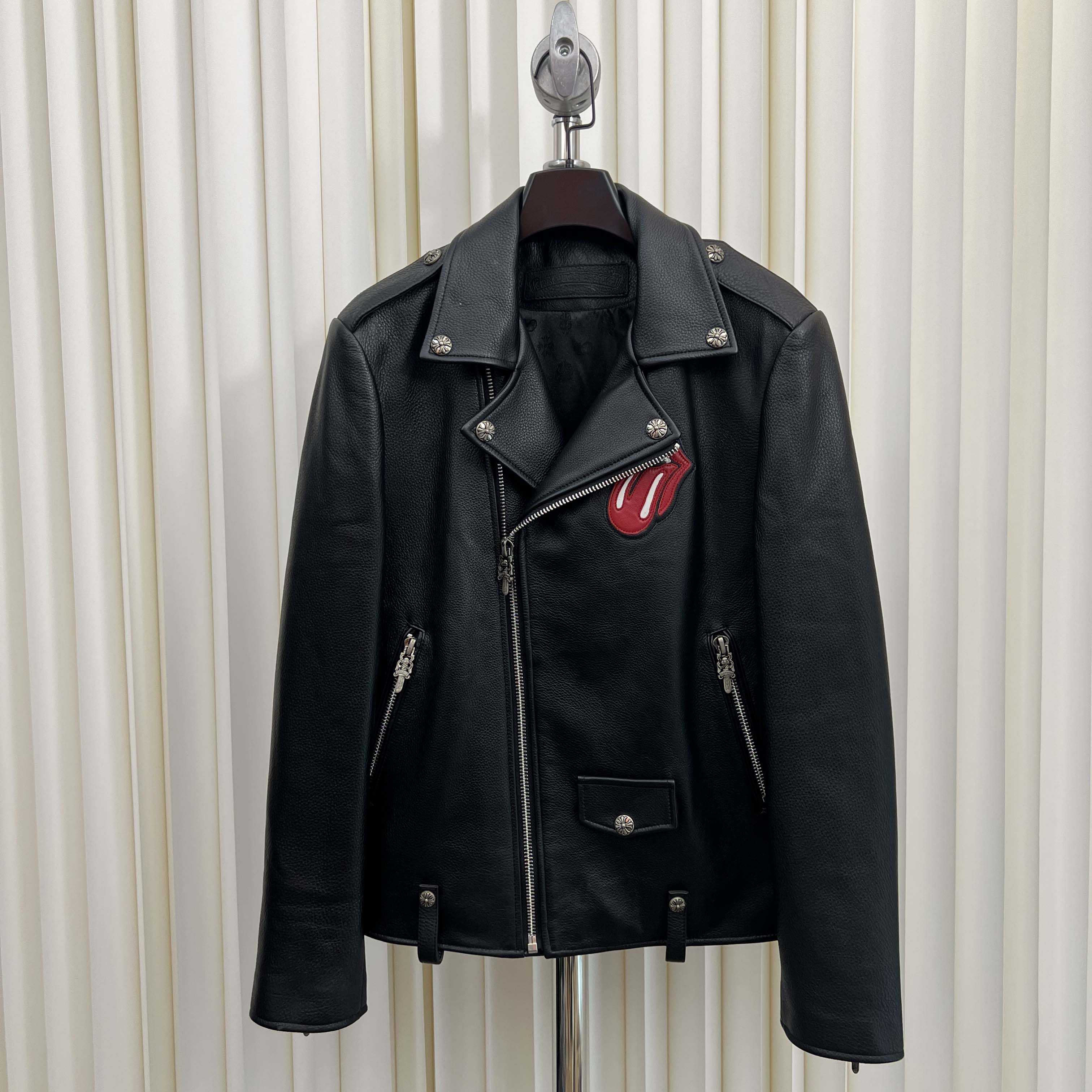Chrome Hearts Leather Jacket - FashionPlug