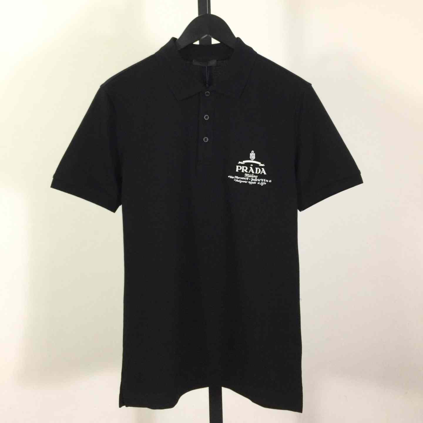 Prada Short-sleeved Piqué Polo Shirt - FashionPlug
