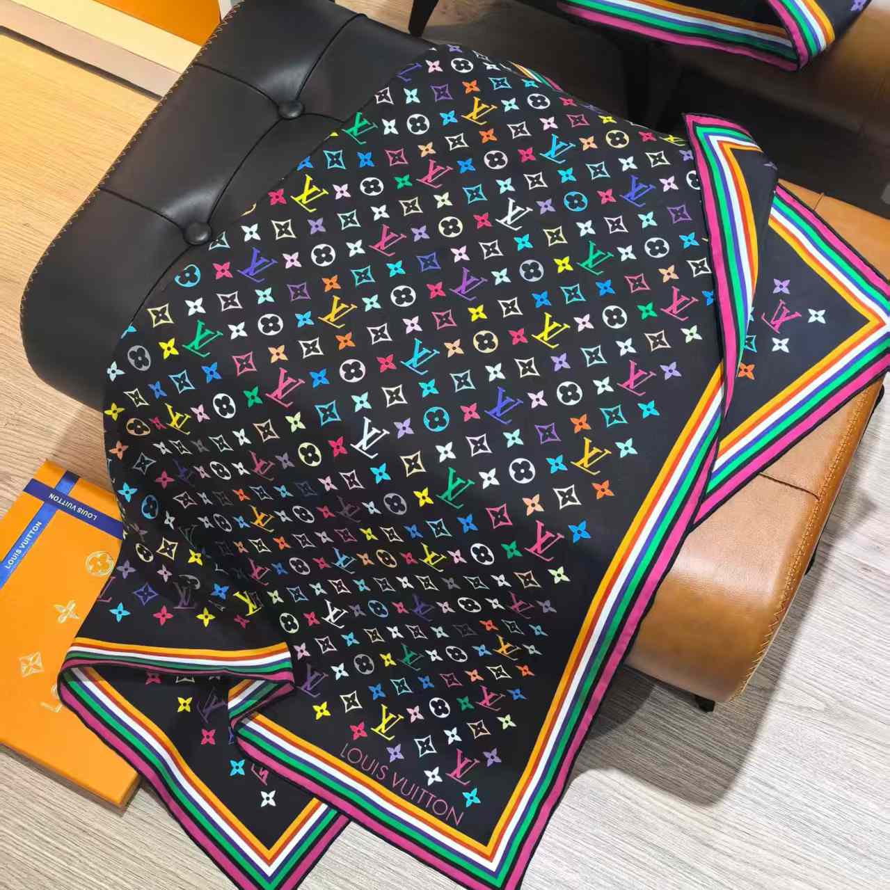 Louis Vuitton LV x TM Monogram Multicolor Square 90    - FashionPlug