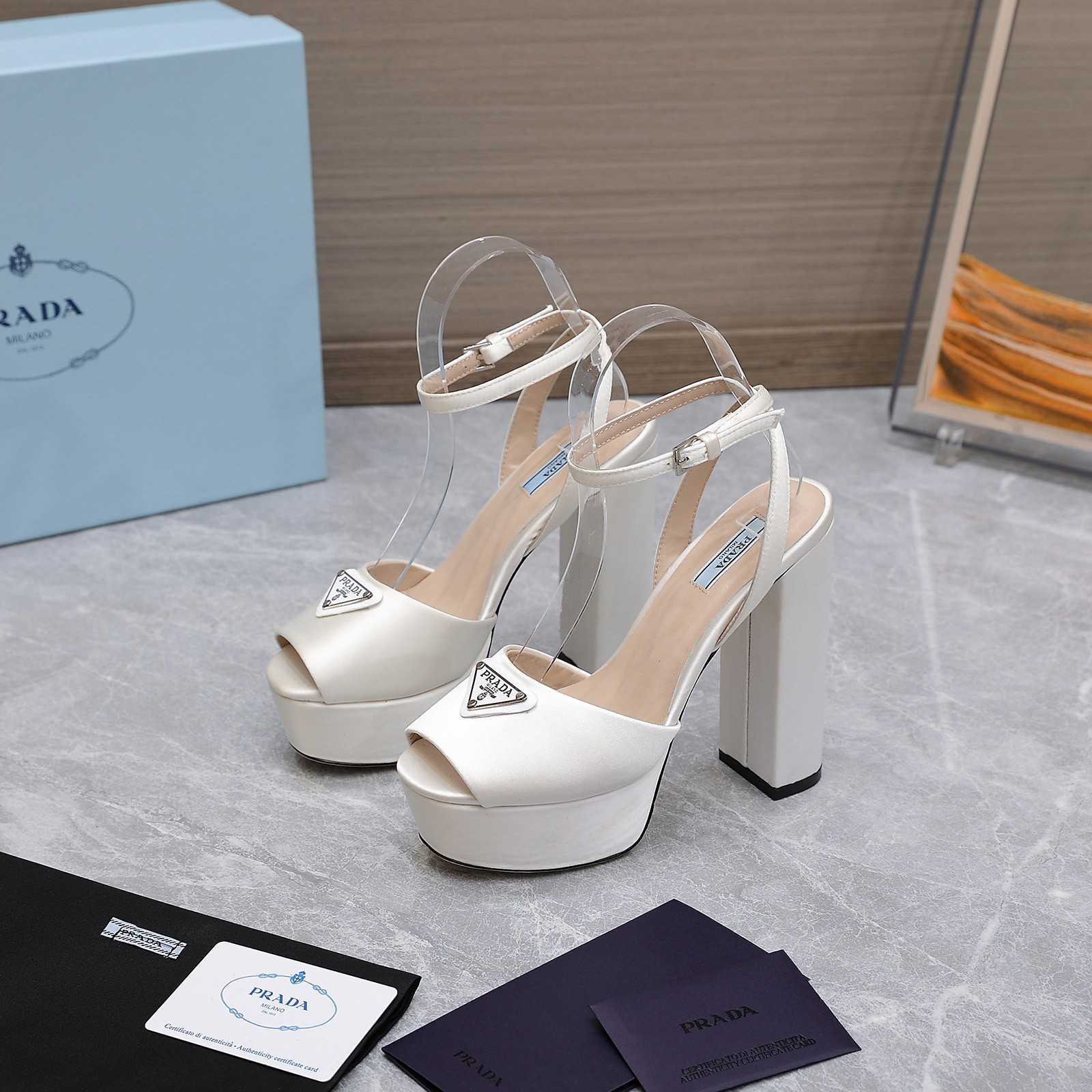 Prada Patent Platform Sanda  13cm - FashionPlug