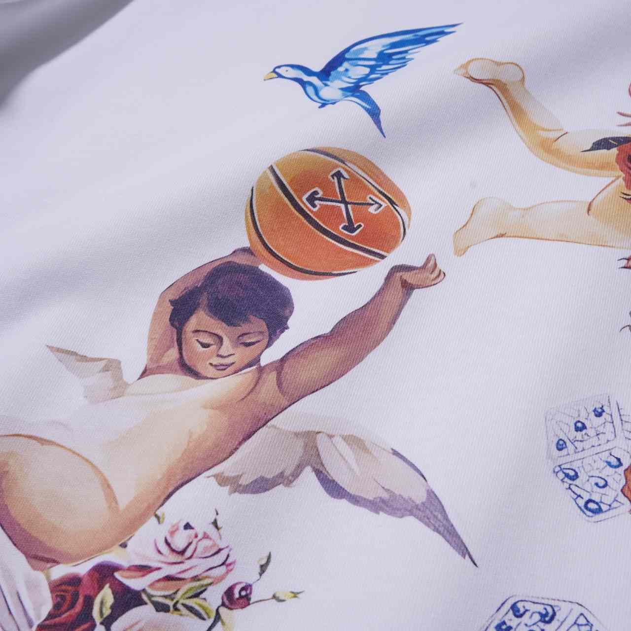 Off White White Car Fresco T-Shirt - FashionPlug
