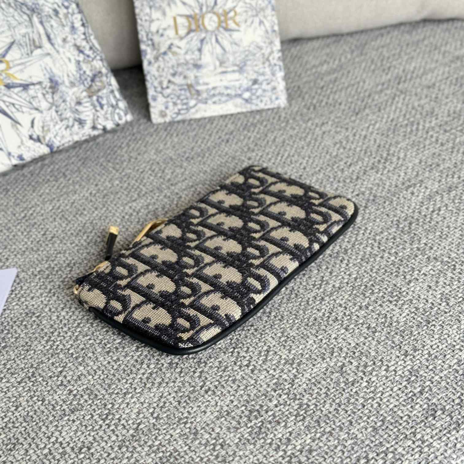 Dior 30 Montaigne Glycine Zipped Key Case (14.5*7.6cm) - FashionPlug