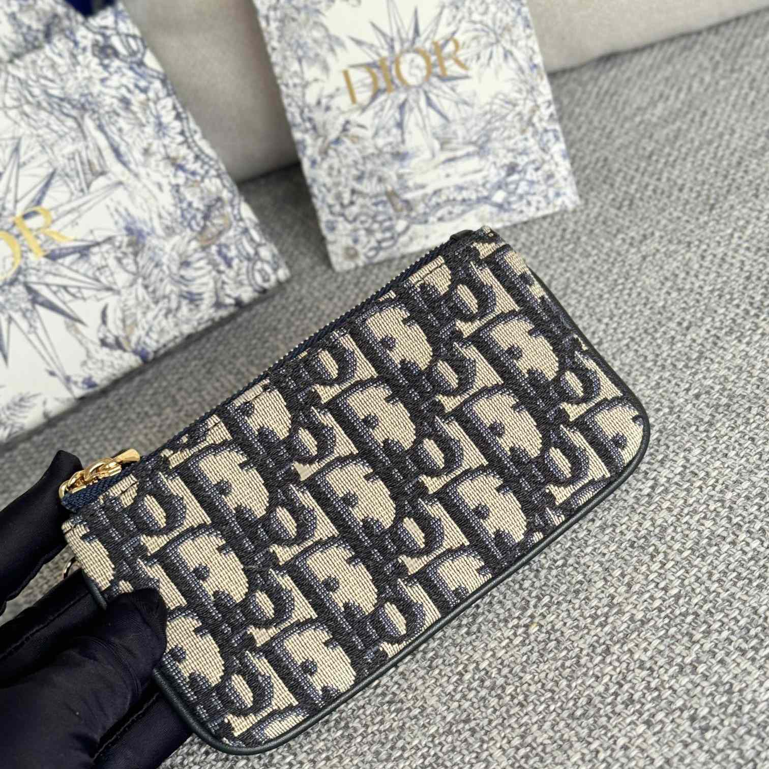 Dior 30 Montaigne Glycine Zipped Key Case (14.5*7.6cm) - FashionPlug