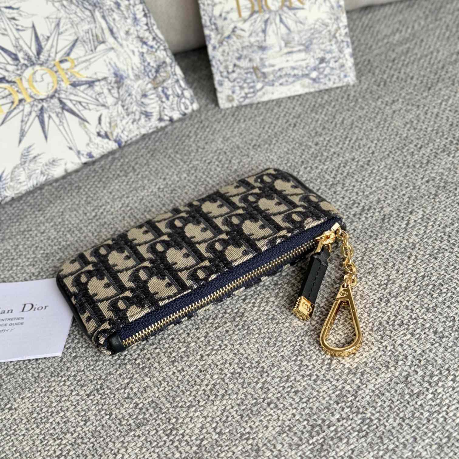 Dior 30 Montaigne Glycine Zipped Key Case (14.5*7.6cm) - FashionPlug