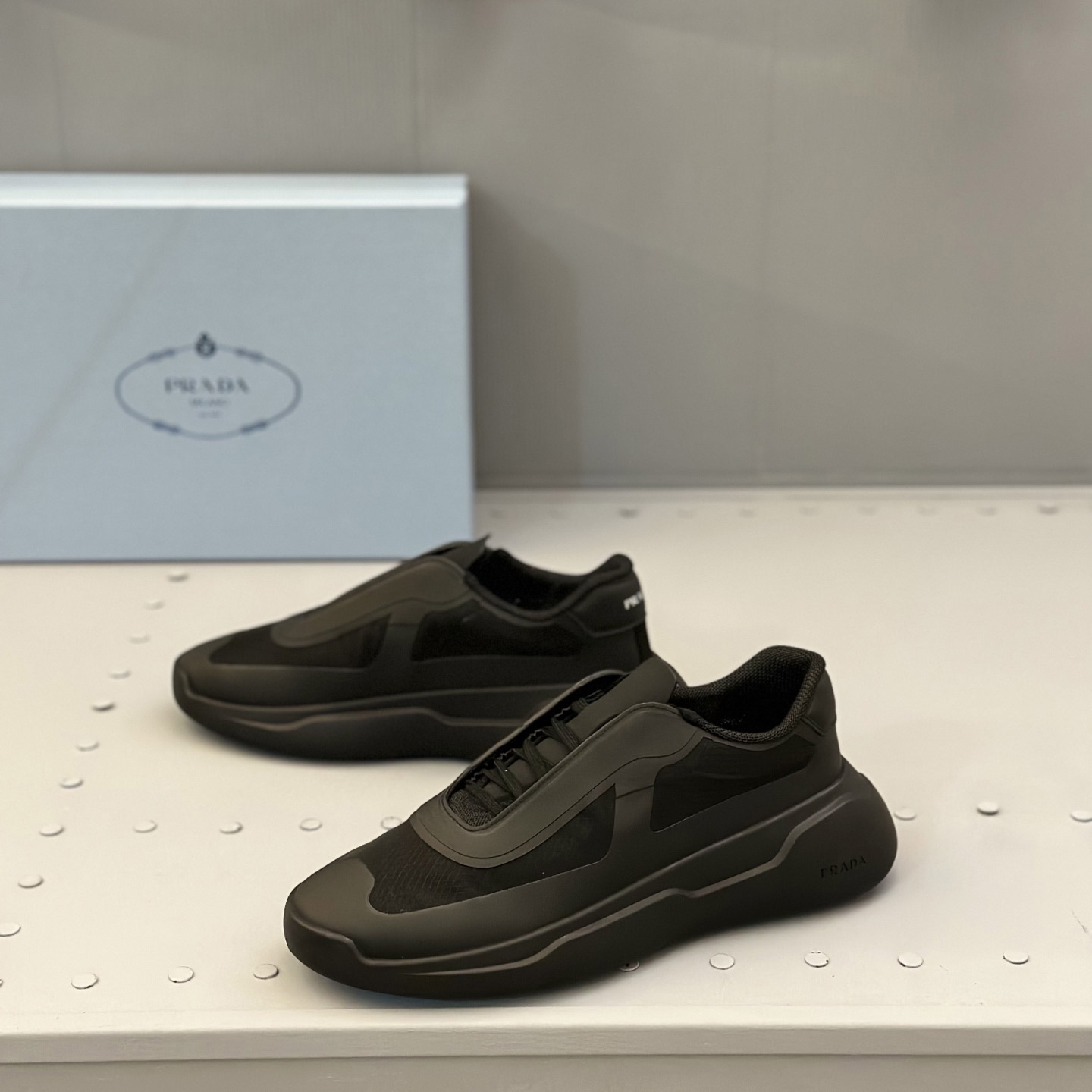 Prada America's Cup Re-Nylon And Bike Fabric Sneakers - FashionPlug