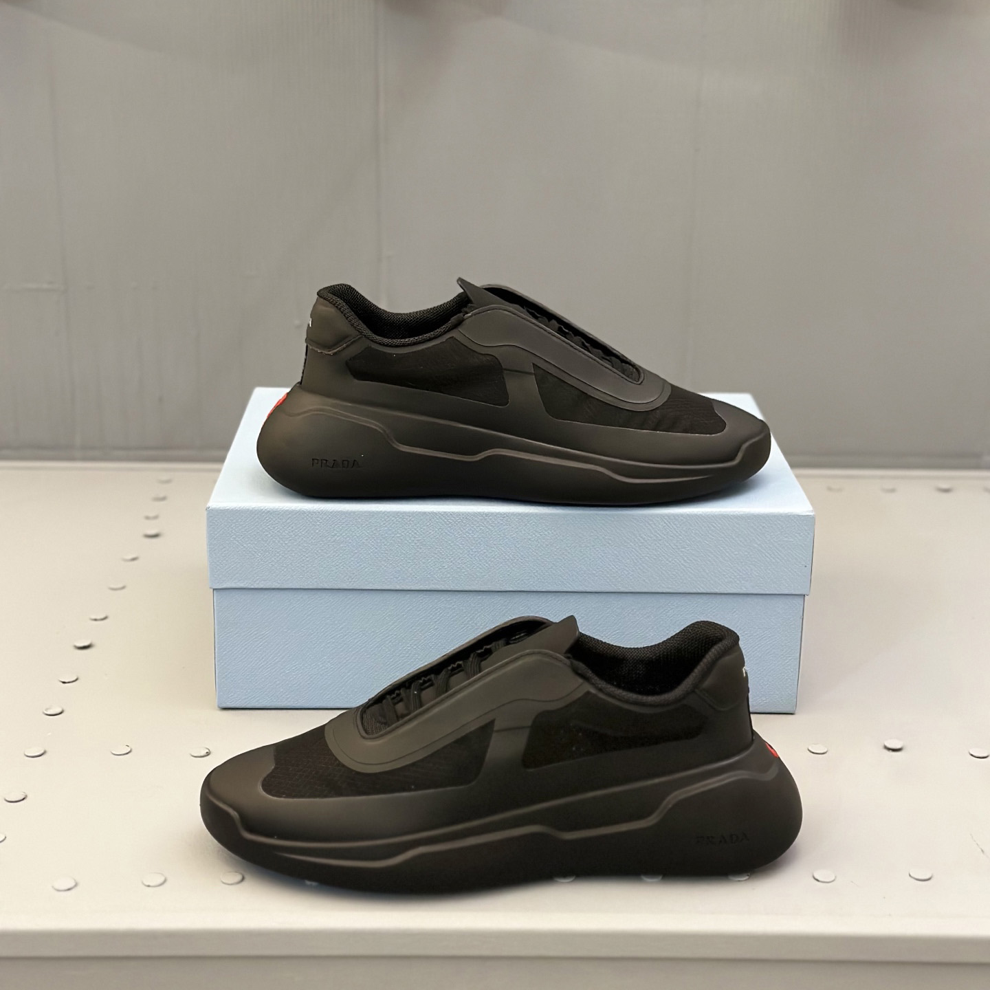 Prada America's Cup Re-Nylon And Bike Fabric Sneakers - FashionPlug